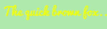 Image with Font Color F0FF05 and Background Color AFEAAA